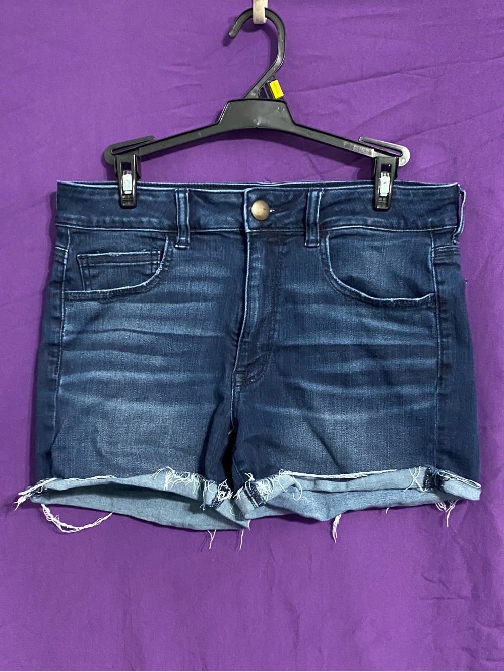 American Eagle Outfitters Indigo Rolled Hem Denim Shorts